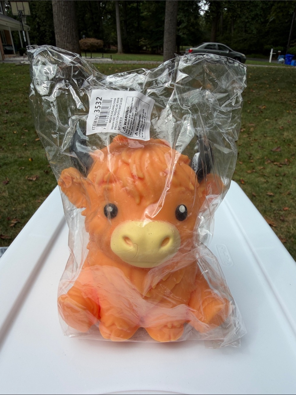Orange Highland Cow squishy, squeezy Toy - Kids Toys